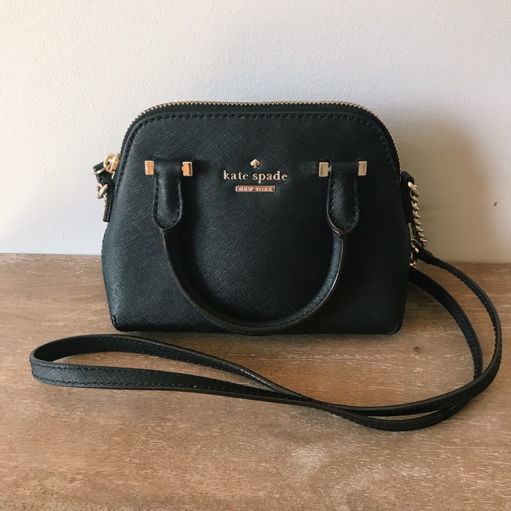 Kate Spade black leather cross body